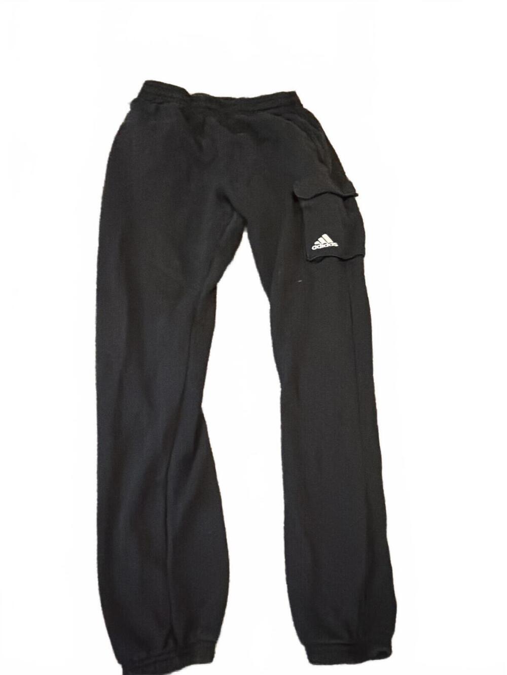 Adidas Kids Black Cargo Sweatpants Large - Comfortable Athletic Wear